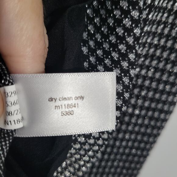 Lane Bryant one button blazer size 14 black gray silver shimmer career wear, New - Picture 8 of 8
